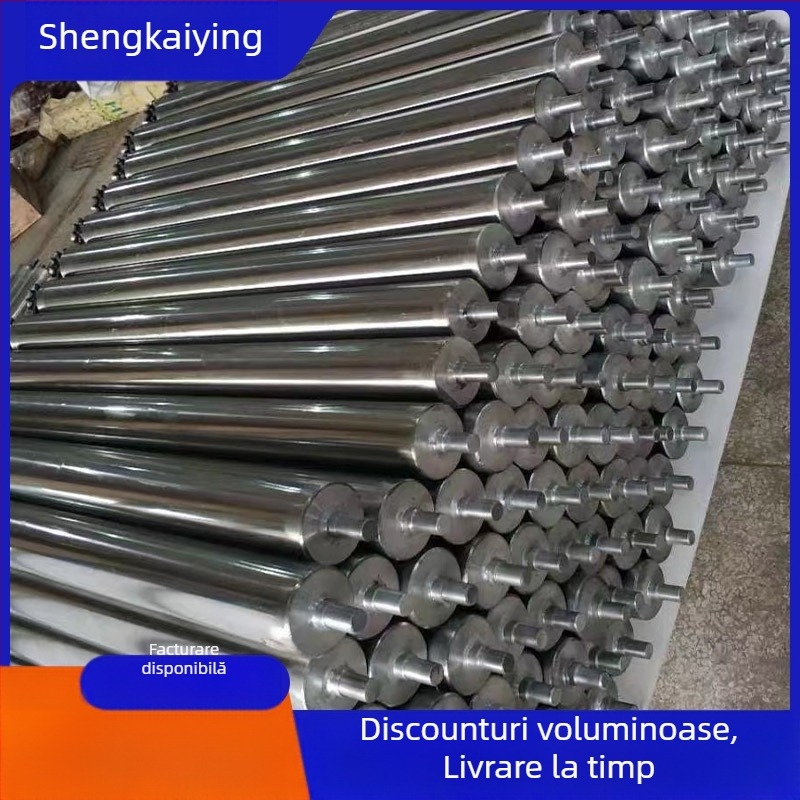 Sheng Kai Ying Transportor cu role fără motor, ax din oțel inoxidabil sau oțel carbon și curea PVC, pentru mobilier, alimente, electronice, industrie și logistică