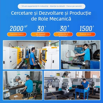 Rolă electrică pentru bandă transportoare cu acționare Master-Slave, motor DC fără peri încorporat, viteză reglabilă 24V/48V, înainte/înapoi