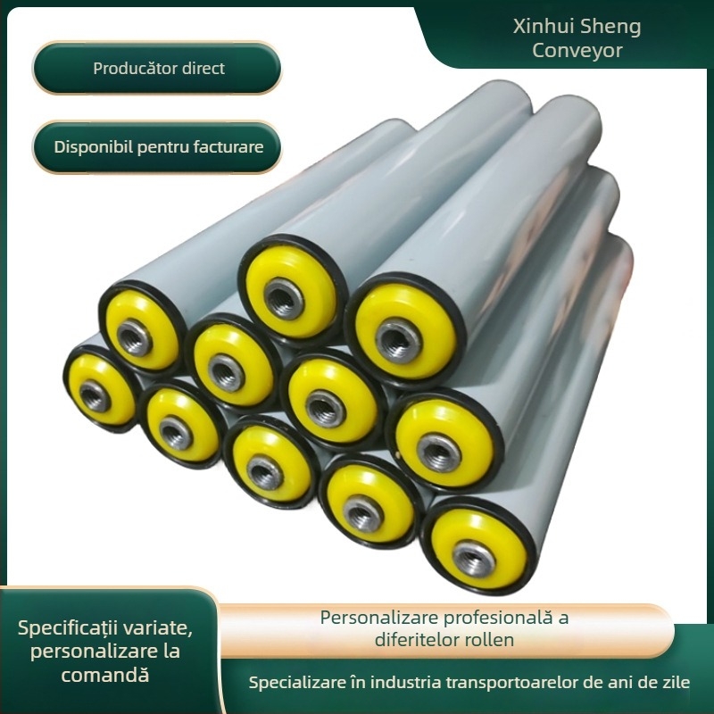 Rulare nealimentată personalizată, oțel inoxidabil, acoperire din cauciuc, PVC cu dinți dubli, diametre personalizate tambur și ax, lungimea tubului
