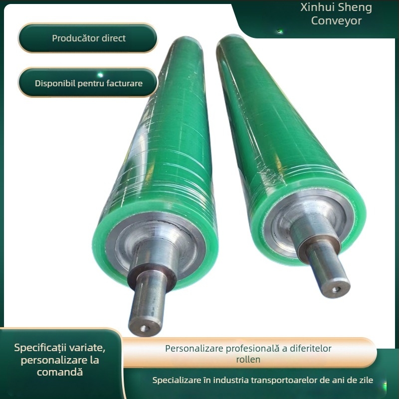 Rulare nealimentată personalizată, oțel inoxidabil, acoperire din cauciuc, PVC cu dinți dubli, diametre personalizate tambur și ax, lungimea tubului