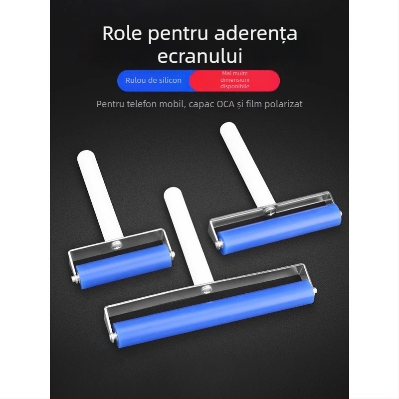 Deer Fairy unealtă pentru protecția ecranului telefonului cu roller de presiune, cilindru de silicon pentru îndepărtarea prafului, OCA adeziv uscat, ecran polarizat, rotiță de împingere manuală