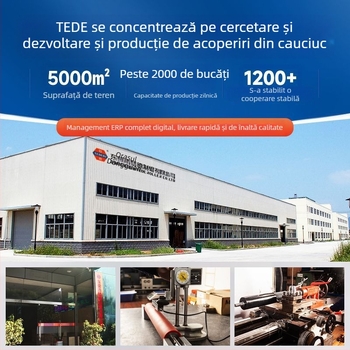 Rolă exterioară din cauciuc, cu acoperire din cauciuc și țeavă din oțel inoxidabil; model Td3658 personalizabil, marca Ted; materiale de cauciuc: butil, nitril, poliuretan și silicon.