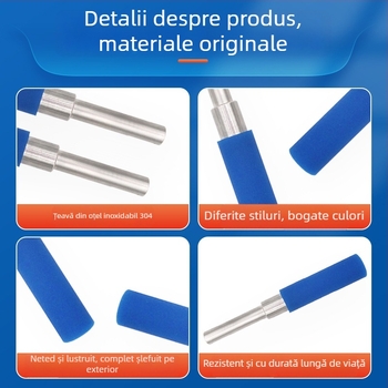 Rolă exterioară din cauciuc, cu acoperire din cauciuc și țeavă din oțel inoxidabil; model Td3658 personalizabil, marca Ted; materiale de cauciuc: butil, nitril, poliuretan și silicon.