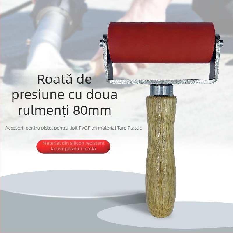 Knight Rolă manuală pentru membrană PVC, rulou din silicon, ax dublu, rezistent la temperaturi înalte