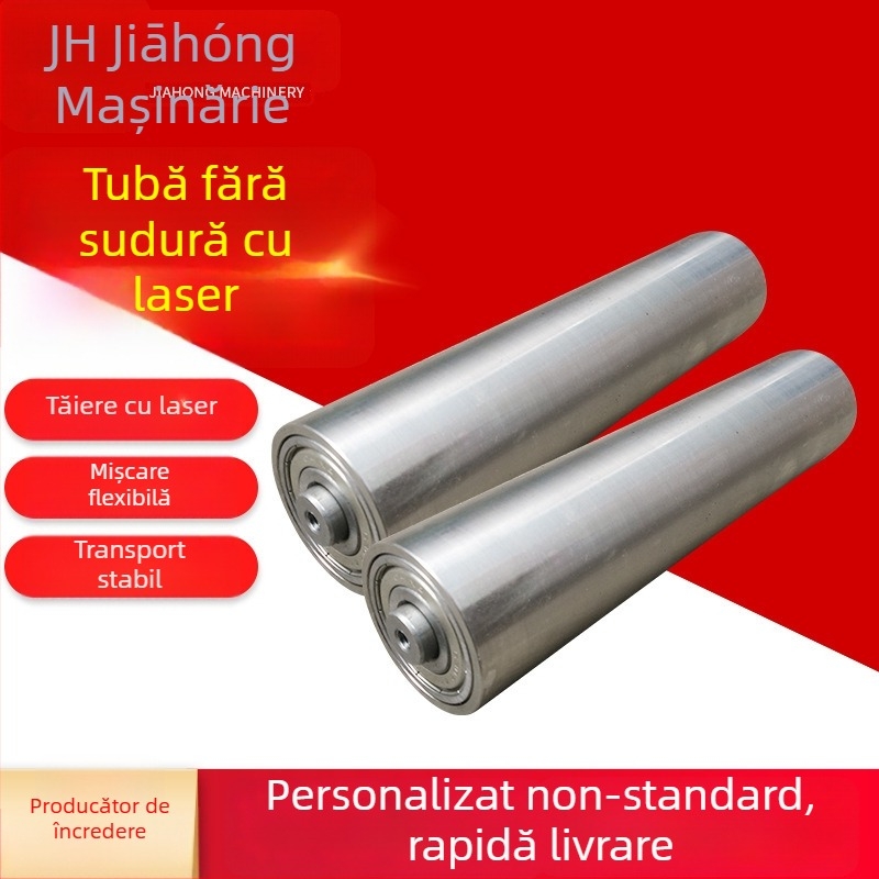Rulă nemotorizată cu țeavă fără sudură, din oțel inoxidabil, marca Jiahong, pentru linii de asamblare și transportoare
