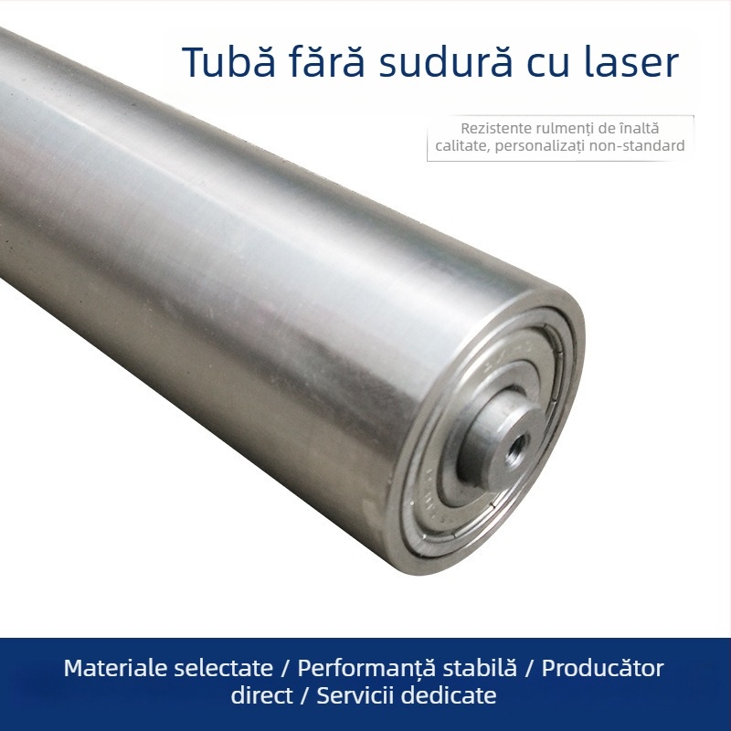 Rulă nemotorizată cu țeavă fără sudură, din oțel inoxidabil, marca Jiahong, pentru linii de asamblare și transportoare