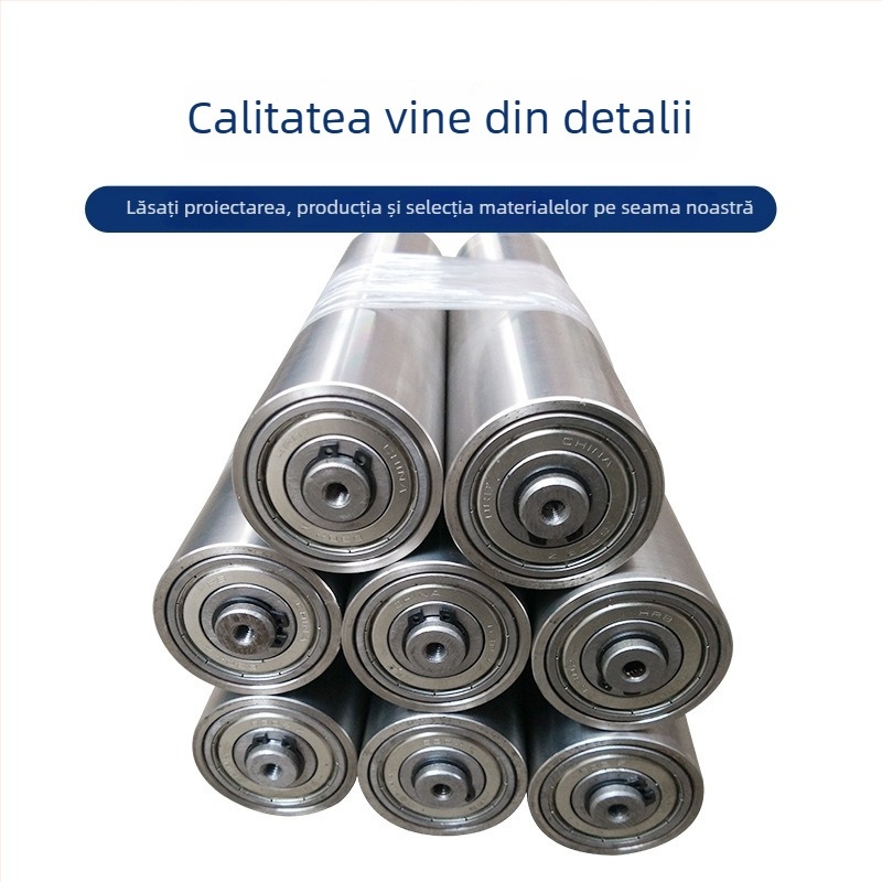 Rulă nemotorizată cu țeavă fără sudură, din oțel inoxidabil, marca Jiahong, pentru linii de asamblare și transportoare