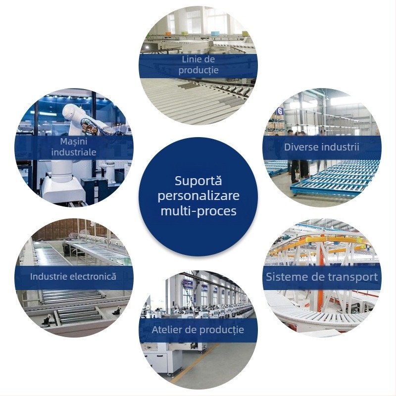 Rulă nemotorizată cu țeavă fără sudură, din oțel inoxidabil, marca Jiahong, pentru linii de asamblare și transportoare