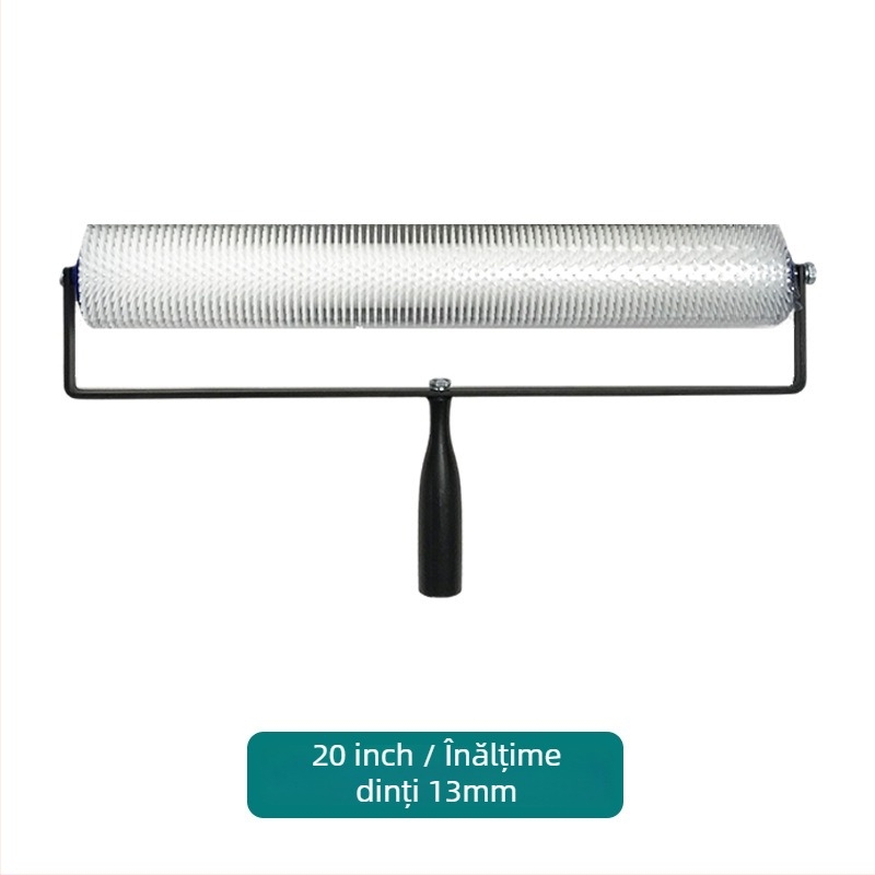 Tambur de eliminare a spumei pentru podele din epoxy, cu carcasa din plastic, lungime ac 13–28 mm, înălțime dinți 13–28 mm, nivelare ciment auto