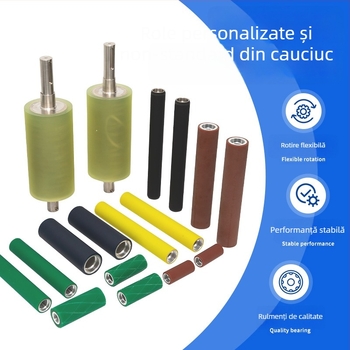 Rolă cu acoperire din cauciuc și nucleu din poliuretan pentru mașini și benzi transportoare, rezistentă la uzură, antiderapant, transmisie mecanică
