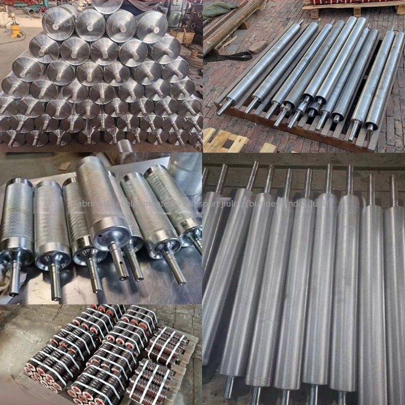 Rolă din dinți industrială pentru linii de transport, țeavă din oțel inoxidabil, suprafață galvanizată, diametrele cilindrului și axului personalizabile