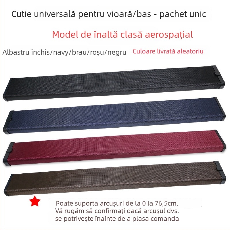 Geantă Violet pentru instrumente muzicale cu husă pentru arcușuri pentru vioară, violoncel și contrabass