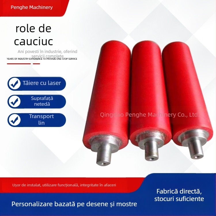 Rulou de cauciuc cu acoperire PU poliuretană și silicon, corp din plastic de inginerie, Penghe Machinery