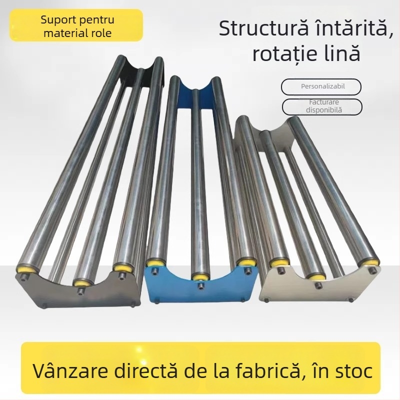 Raft de stocare pentru film rulant din oțel inoxidabil — cilindru/ax din oțel inoxidabil, potrivit pentru film rulant (Cilindru: oțel inoxidabil; Materialul cadrului: oțel inoxidabil; Domeniu de aplicație: film rulant)