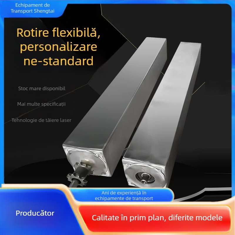 Rola pătrată pentru linie de asamblare – Țeavă din oțel inoxidabil sau oțel carbon, rolă pentru linia de transport