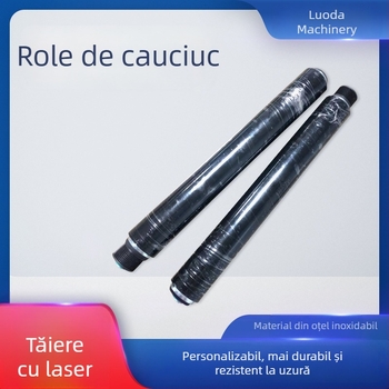 Rola din cauciuc poliuretan cu acoperire din cauciuc, rulou exterior, tub din oțel inoxidabil, diametru tambur personalizat, diametru ax personalizat