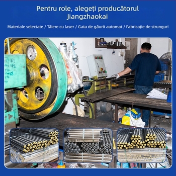 Rulou cu strat de cauciuc, exterior, țeavă din oțel carbon, suprafață galvanizată, personalizare disponibilă