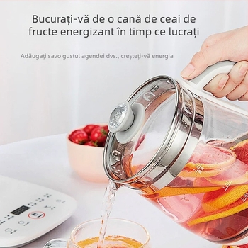 Joyoung DGD1506BQ Oală de sănătate pentru ceai cu corp din sticlă borosilicat, 1–1,5 L, 220 V, 500–1000 W, control prin microcomputer