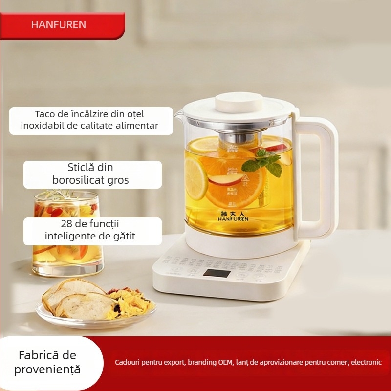 Health Pot 1.5-2 L, vasul interior din oțel inoxidabil 304, termostat digital, 800W, 220V