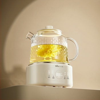 Ceainic de sănătate Little Bear YSH-P10Q7, 1 L, sticlă borosilicat, control microcomputer