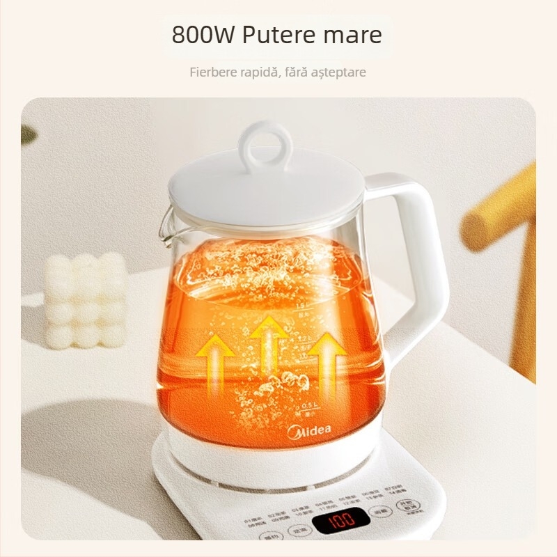 Ceainic din sticlă Health Pot MK-Y12Q, ceainic electric multifuncțional pentru casă și birou, 1,5 L