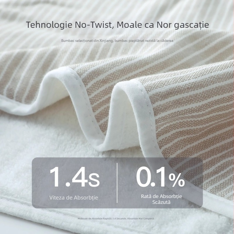 Șapcă de uscat părul, din bumbac 100%, 50–79 g, absorbție 0–5 s, 16 fibre