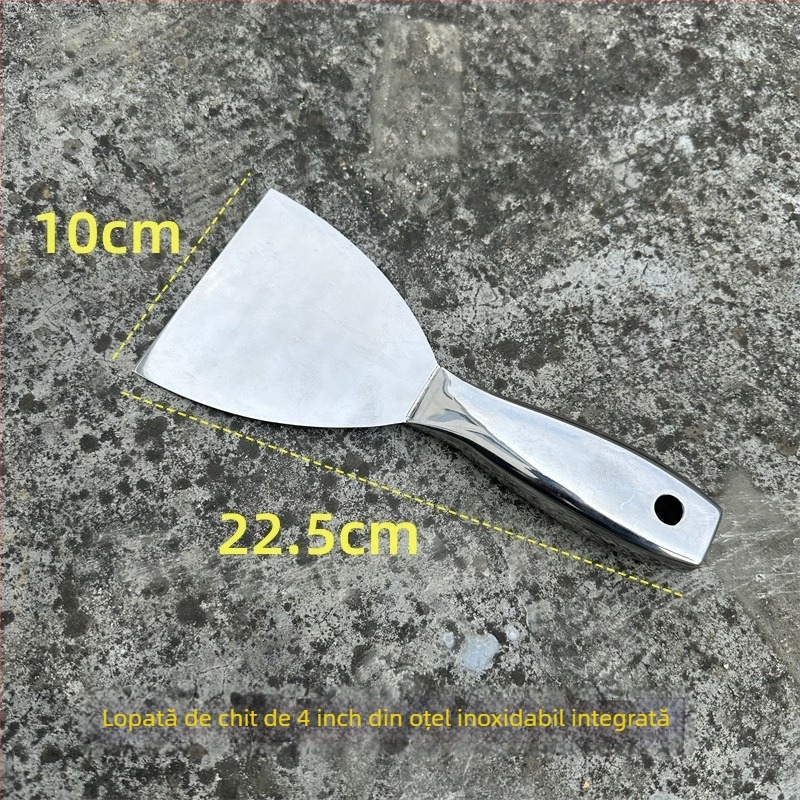 Cuțit pentru glet cu mâner din oțel inoxidabil, dintr-o singură piesă, lățime 150 mm, model 255