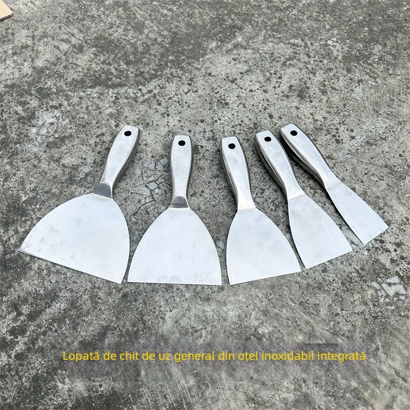 Cuțit pentru glet cu mâner din oțel inoxidabil, dintr-o singură piesă, lățime 150 mm, model 255