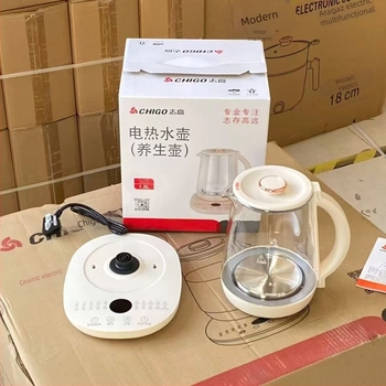 Ceainic de sănătate cu corp din sticlă borosilicată, capacitate 1.5–2 L, 800W, 220V, funcție de decoctare pentru medicina chineză