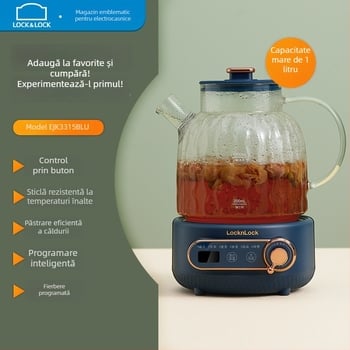 Ceainic de uz casnic, multifuncțional pentru prepararea ceaiului și fierberea apei, model EJK3315WHT, încălzire electrică