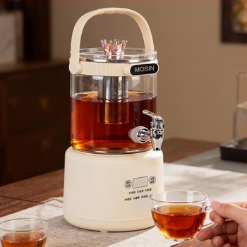 Pot de sănătate pentru ceai 2–3L, corp din sticlă borosilicată, 800W la 220V, control prin atingere
