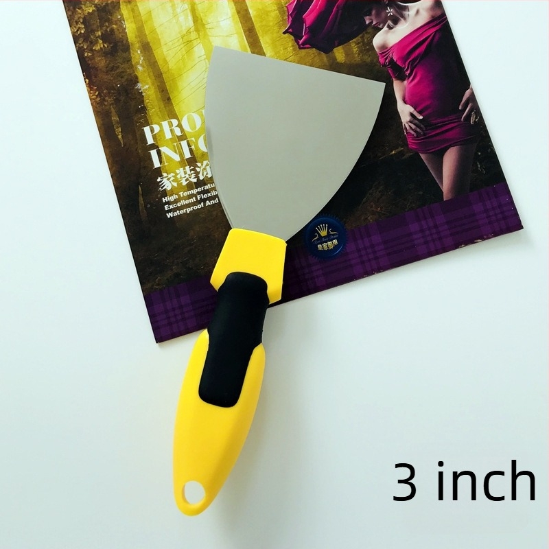 Spatulă de chit din oțel inoxidabil, lamă îngroșată, pentru vopsire, chit și netezirea pereților
