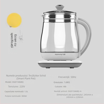 Joyoung Health Pot DGD1506BQ, capacitate 1–1,5 L, corp din sticlă, 220V, 300–350 W