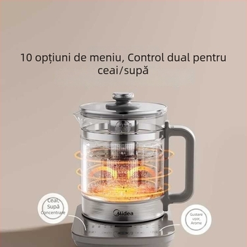 Health Pot Midea MK-YS18P305, 1L sau mai mic, 220V, 120W, vas interior din sticlă borosilicatat de înaltă calitate