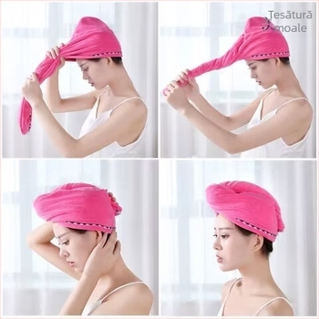 Prosop pentru păr Bath Cap 02 | Material din fibre chimice, fir 150D, țesătură Cut Pile, 80–99 g, procesare personalizată