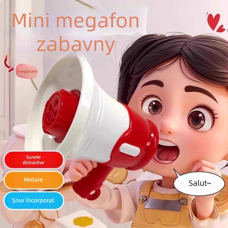 Mini înregistrator vocal pentru breloc – disc vinil retro, din plastic, cadou personal