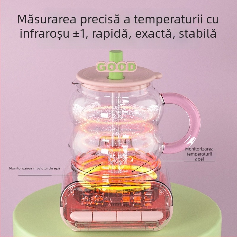 Health Pot, corp din sticlă borosilicată, 1 L, 220V, 500–1000W, Model F2