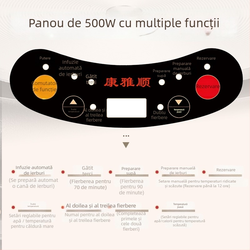 Oală de decoctat, complet automată, corp ceramic, model A4HF5/30B2, 220V, 500W, control cu microcomputer