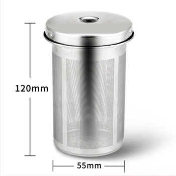 Ceainic pentru sănătate cu filtru de rețea din oțel inoxidabil 304, corp din oțel inoxidabil, vas interior din sticlă, capacitate 1,5–2 L, putere 500–1000 W