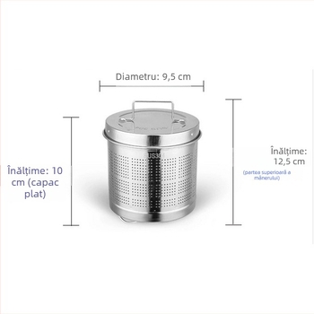 Ceainic pentru sănătate cu filtru de rețea din oțel inoxidabil 304, corp din oțel inoxidabil, vas interior din sticlă, capacitate 1,5–2 L, putere 500–1000 W