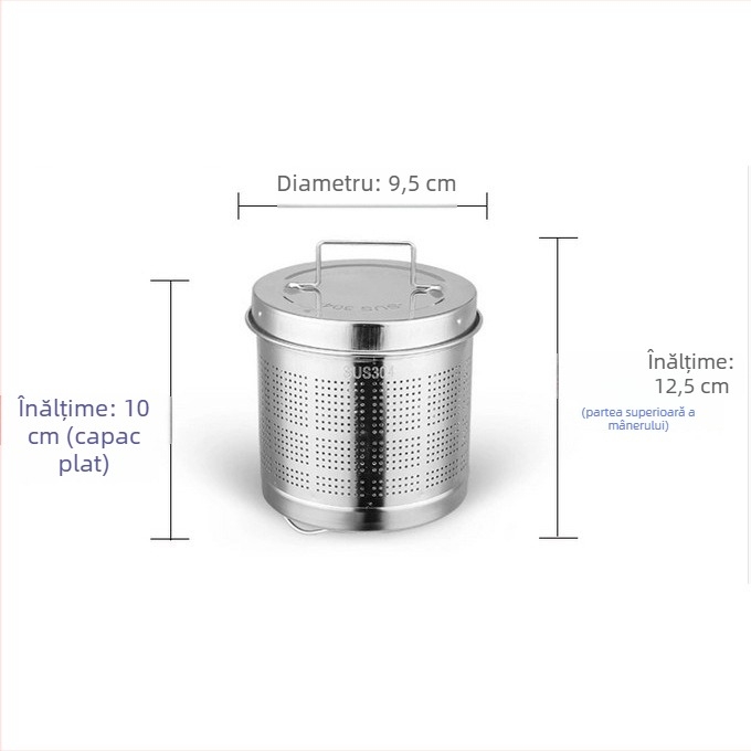 Ceainic pentru sănătate cu filtru de rețea din oțel inoxidabil 304, corp din oțel inoxidabil, vas interior din sticlă, capacitate 1,5–2 L, putere 500–1000 W