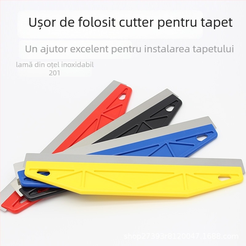 Set cuțite de glet cu mâner din plastic, tip lamă plată, din oțel ABS inoxidabil (pentru decorarea clădirilor)