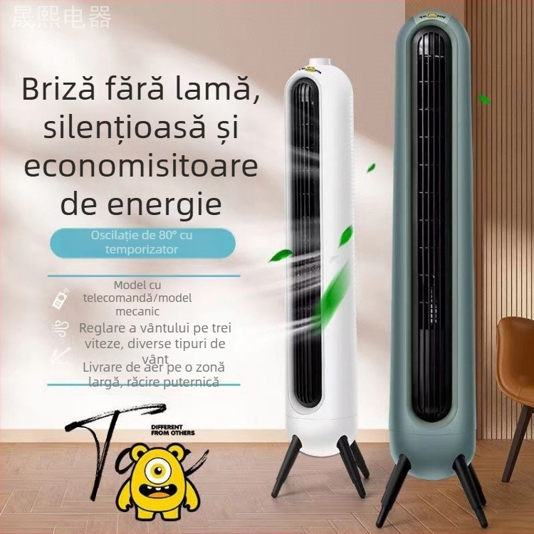 TCXX ventilator fără palete, telecomandă, temporizator peste 8 ore, vânt natural, 3 trepte de viteză, 220V 50Hz 45W