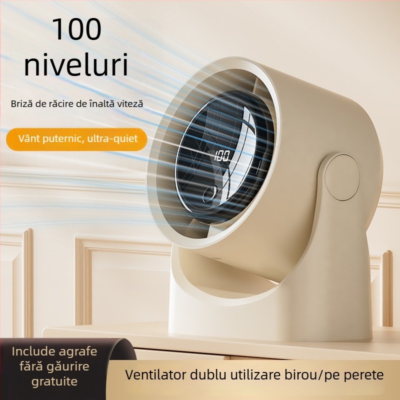 Ventilator de birou fără palete XJ09 – motor brushless, alimentare cu curent continuu, reglaj multiplu, mod somn