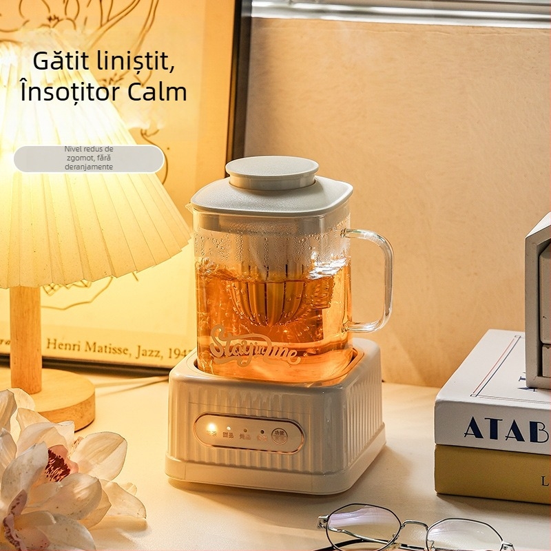 Oală de sănătate pentru ceai cu termostat digital, corp din sticlă, 500W, model MZS-500B, pentru 2-3 persoane