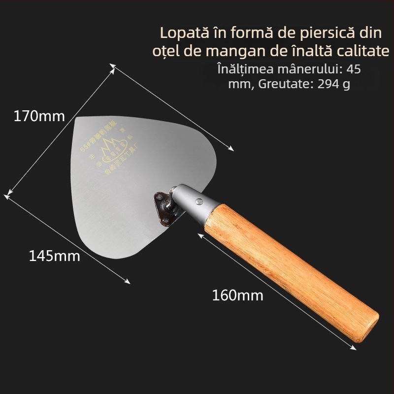 Lu Feng mistrie zidarie, cu formă de piersică, mare, lungime 200 mm, grosime 1 mm