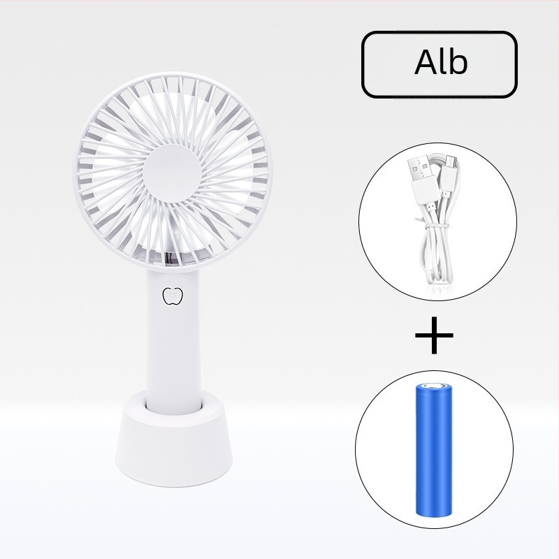 Ventilator de mână fără palete, USB, cu baterie detașabilă 500-800 mAh, motor brushless, 3 trepte de viteză, portabil și silențios (≤36 dB).