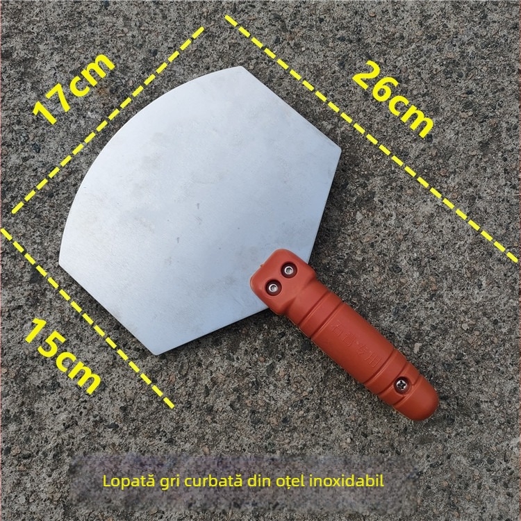 Spatulă curbată pentru ipsos din oțel inoxidabil, mâner din plastic, pentru tencuiri