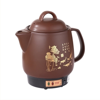 Oală ceramică pentru decoct OFN01, 2-3 L, 220V, 450W, termostat KSD, control cu buton, pentru 1 persoană