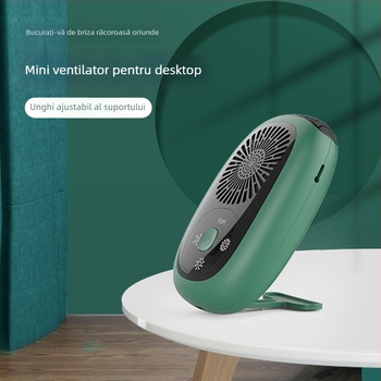Ventilator fără lame pentru gât, cu ioni negativi, purificator de aer USB compact, 3 trepte de viteză, baterie încorporată 2000–4000 mAh, motor brushless